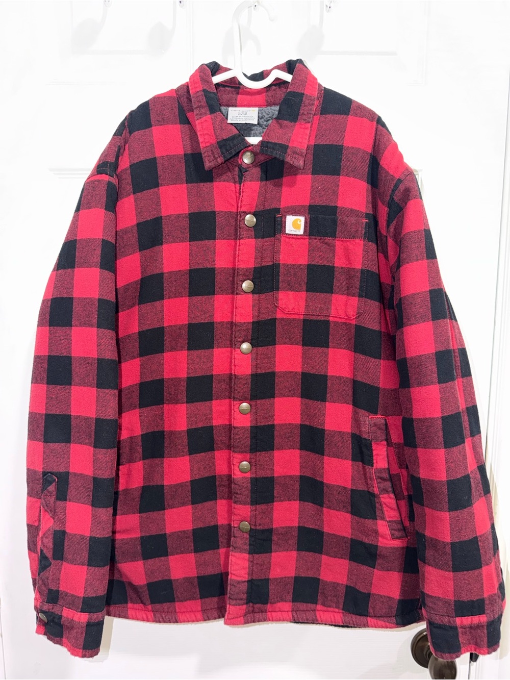 Carhartt Youth Buffalo Plaid Fleece-Lined Jacket Size L 14/16